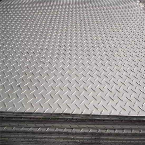 다이아몬드 체커 ASTM 304 스테인레스 강판 재고 있음